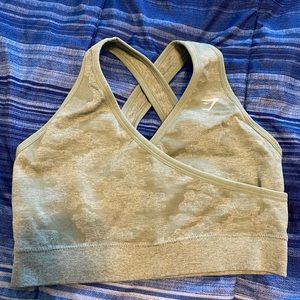 Gymshark green camo bra